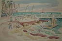 Fisherman's Port  (Watercolor) 1940-50's