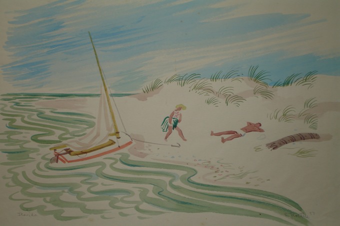 Florida Beach (Watercolor) 1947